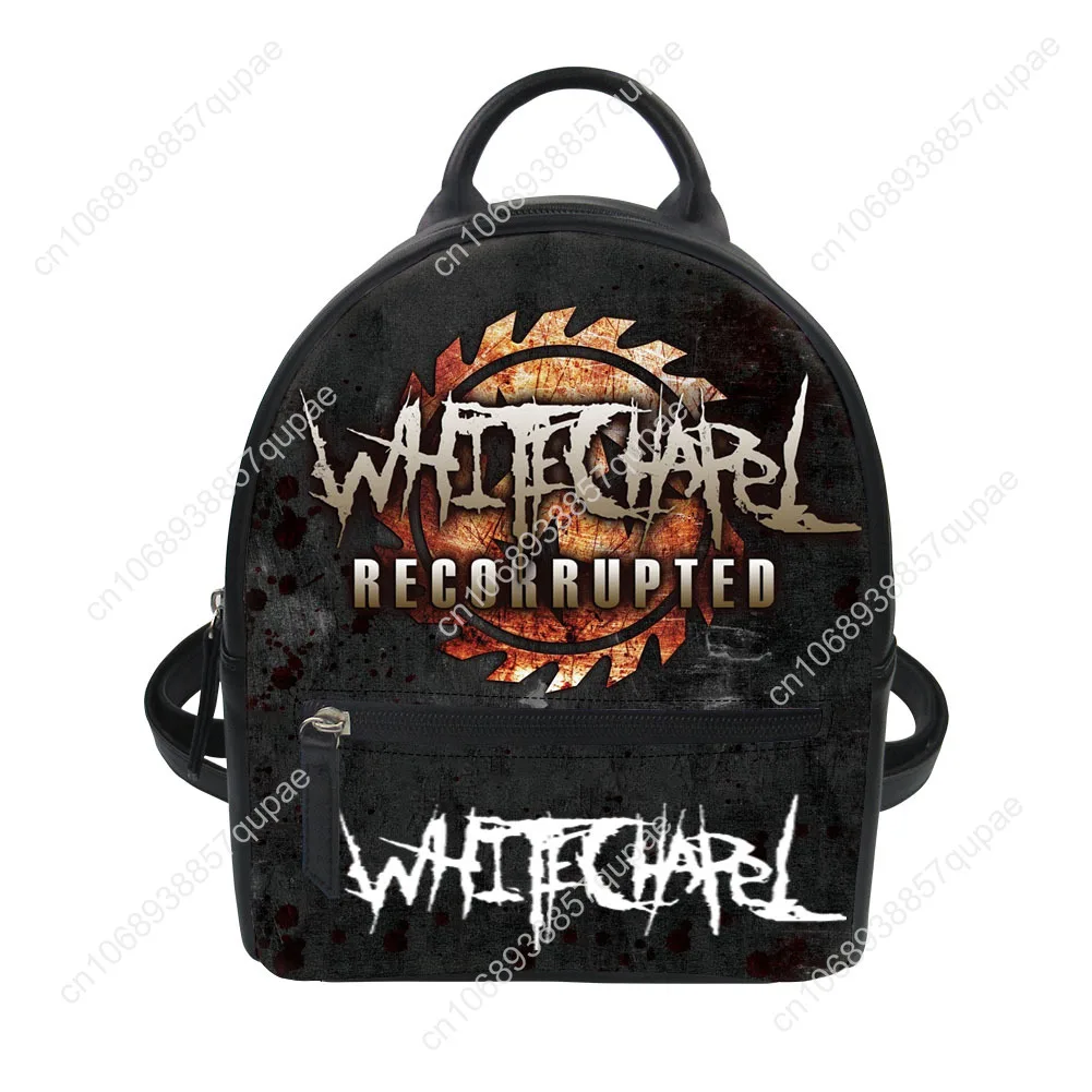 Whitechapel Heavy Metal Band Custom Backpack Purse Carter Schoolbags Double Shoulder Bag Mini Daypack Leather Travel Bag