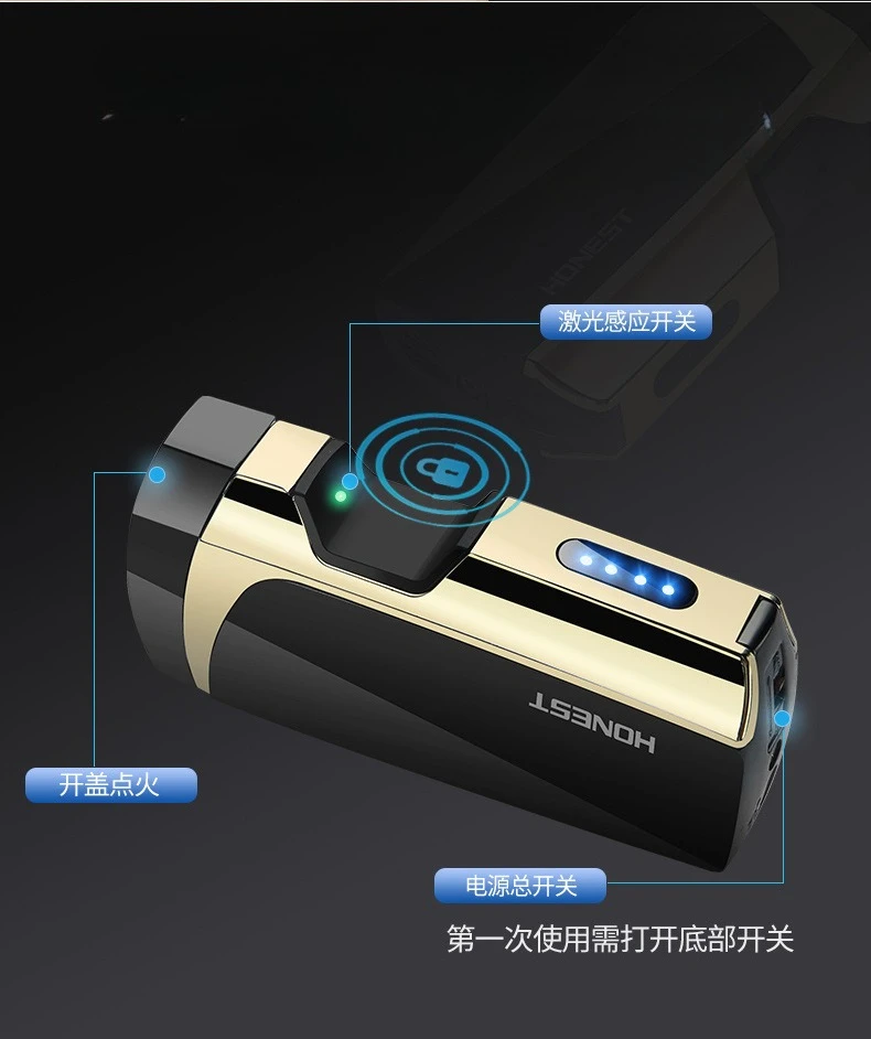 

NEW Premium Feel Double Arc USB Charging Windproof Machine Creative Male Gift Boyfriend Cigarette Accessories