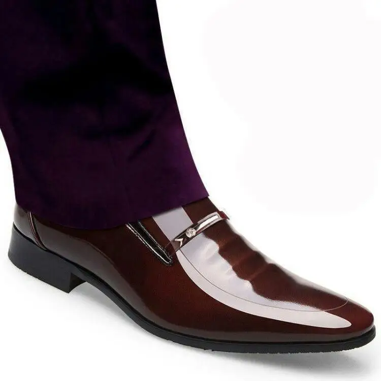 Zapatos de Cuero Casuales de Negocios para Hombre, Estilo Coreano, Sin Cordones, Formales, Estilo Británico, Juveniles, de Ocio, Transpirables y Resistentes al Desgaste