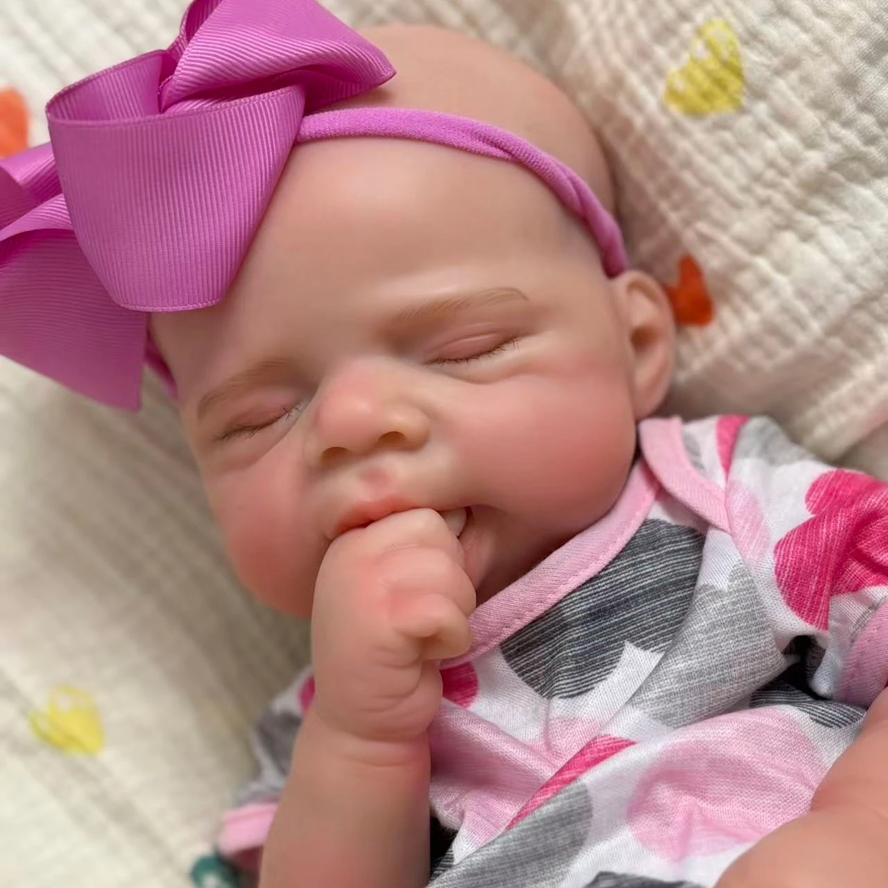 18 Inch Open Mouth Pascale Soft Silicone Reborn Doll, Washable, Lifelike Hand Painted Skin, Bebe Reborn De Silicona