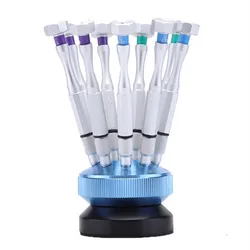 new 9pcs screwdriver glasses screw driver spectacle professional screwdriver set with swivel stand easy to use