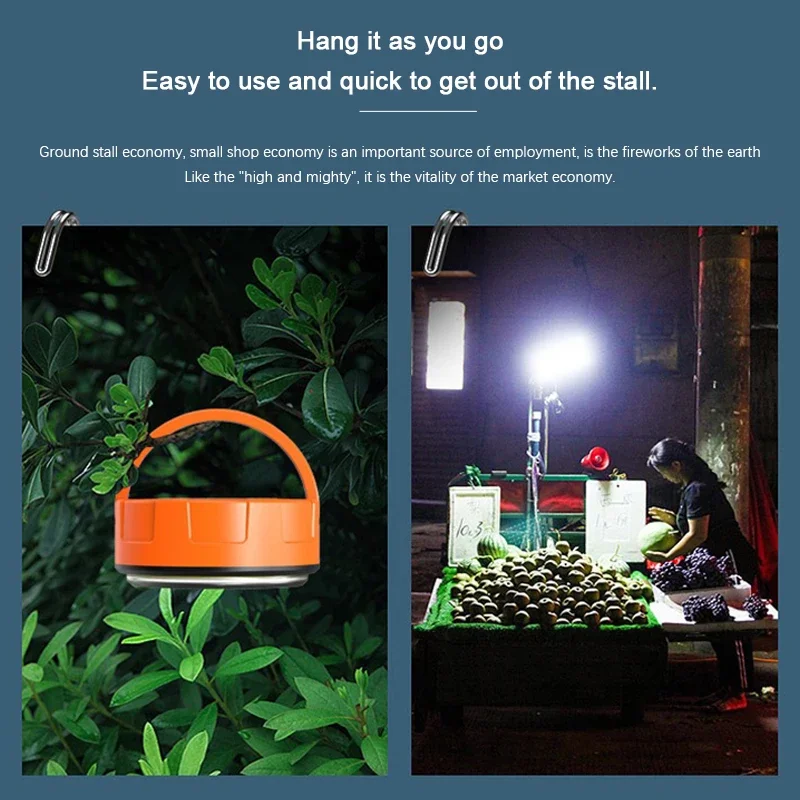 Mini LED Camping Lamps Rechargeable Outdoor Lighting Dormitory Hanging Magnetic Suction Emergency Portable Camping Lights