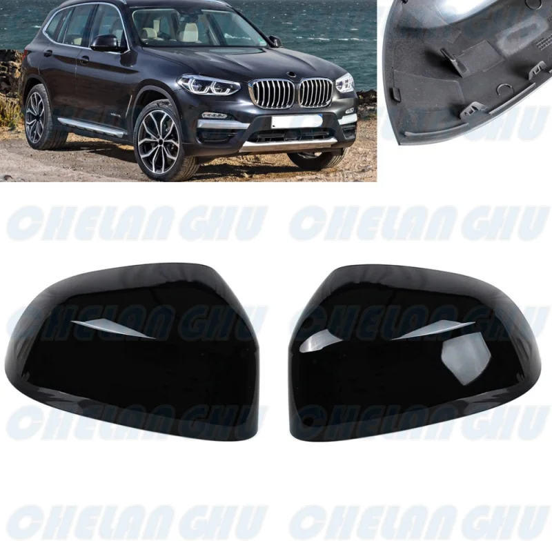 

1 Pair black Painted Rear Mirror Housing Cover Cap 51167365113 51167365114 For BMW X3 F25 X5 F15 2014 2015 2016 2017 2018