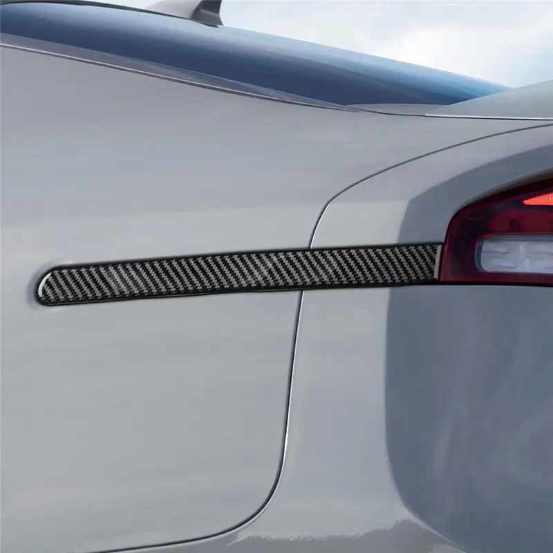 A54K-Carbon Fiber Rear Light Emblems Side Lamp Stripes Trim For Kia Stinger 2018-2023 Car Decoration Accessories Sticker view 2