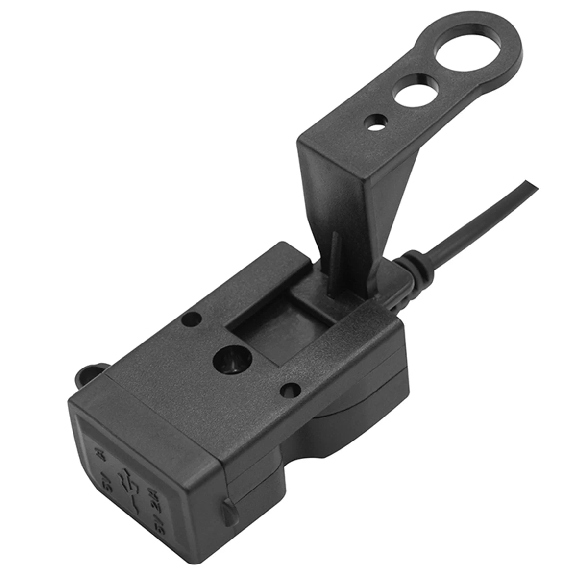 

Motorcycle Usb 12V Waterproof Power Socket Dual Ports 3.1A Fast Charging Black For Atv Scooter Tricycle Accessories Bike