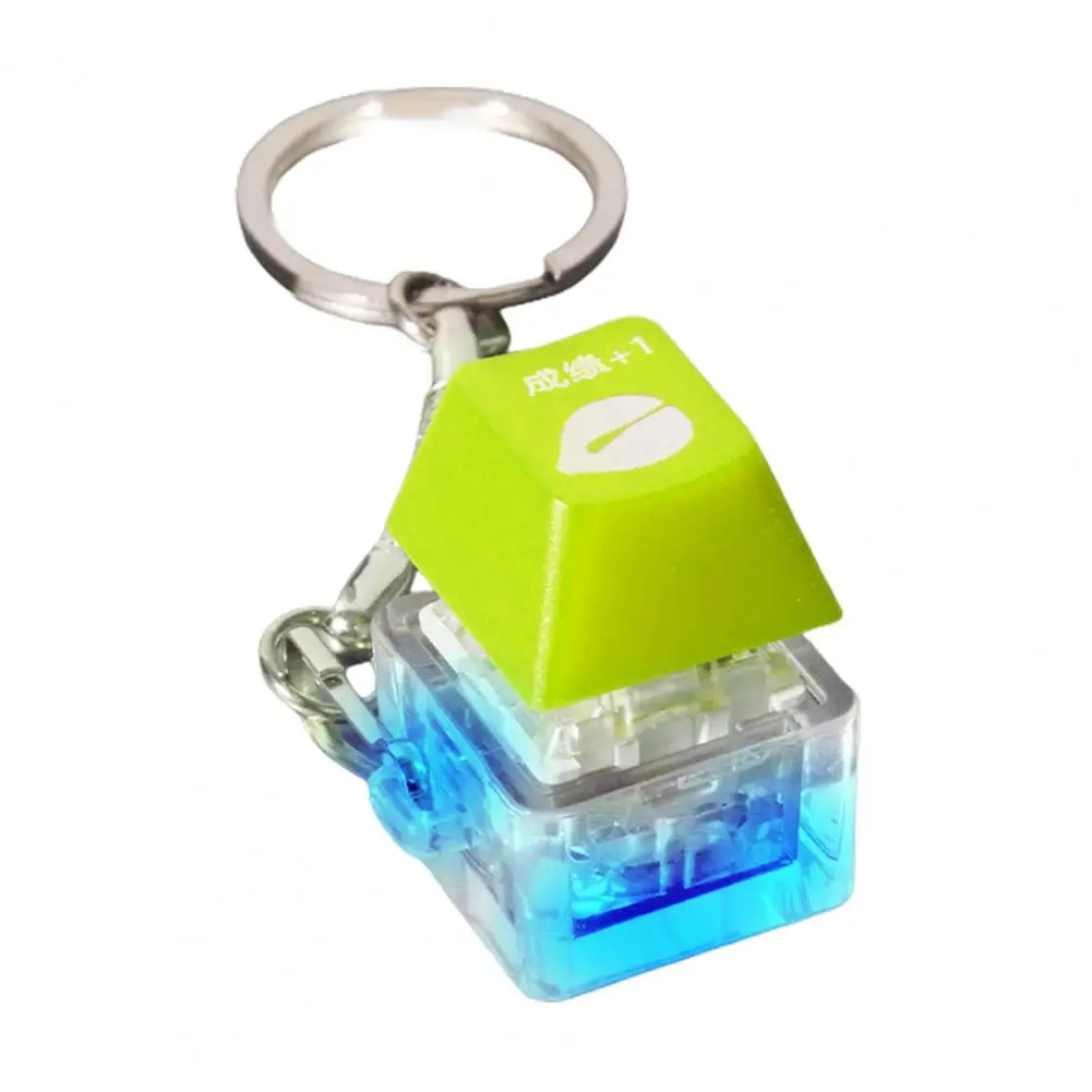 

Stress-relieving Keychain for Anxiety Pocket-sized Mechanical Keyboard Keycap Fidget Toy with Light-up Effect for Ultimate