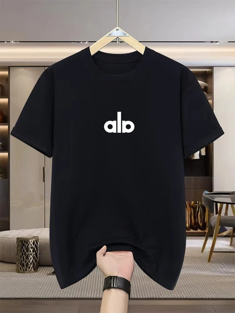 

Летняя новинка 2026: Американская футболка унисекс из двойной чесаной хлопковой пряжи, свободного кроя, с коротким рукавом, с принтом