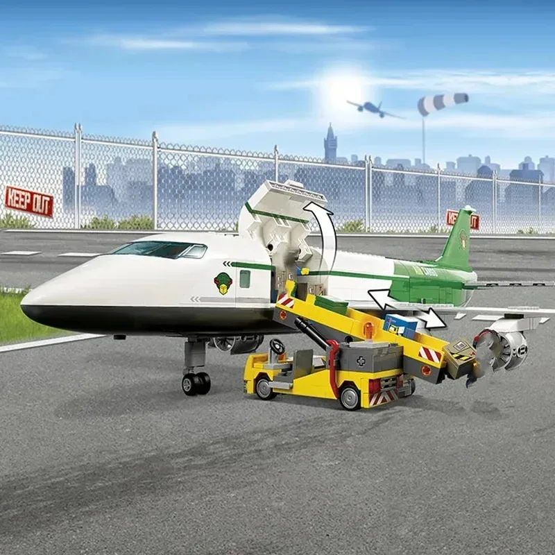 

Compatible with city series building blocks cargo terminal aircraft passenger aircraft MOC toy assembly gift