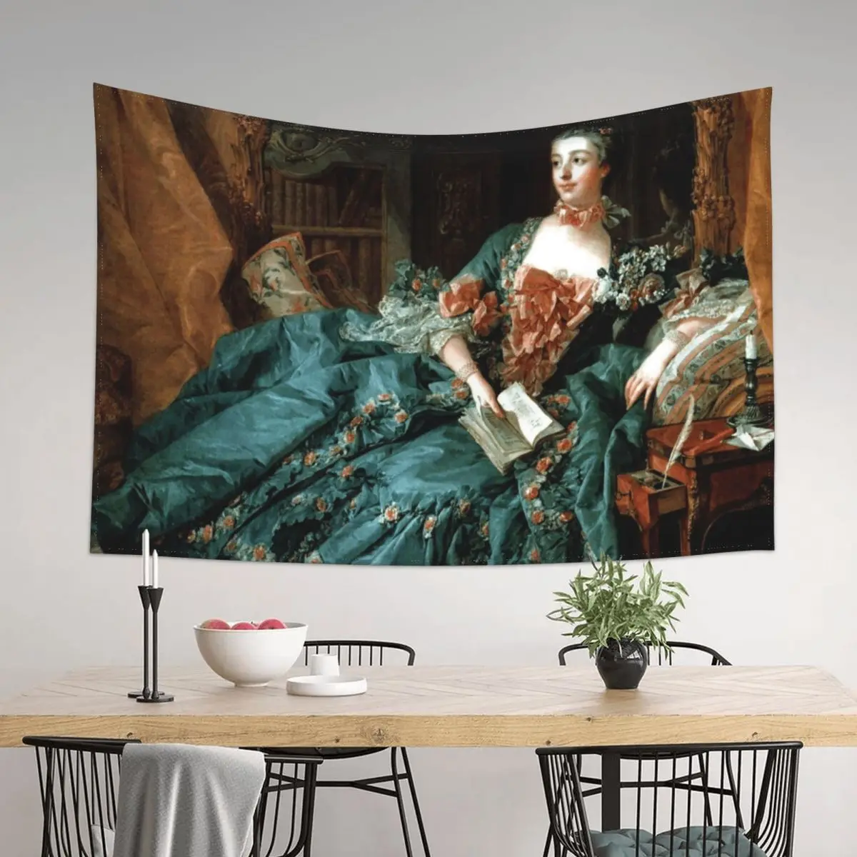 

Madame de Pompadour, by Boucher, Francois Tapestry Bedroom Organization And Decoration Room Decore Aesthetic Wallpaper Tapestry