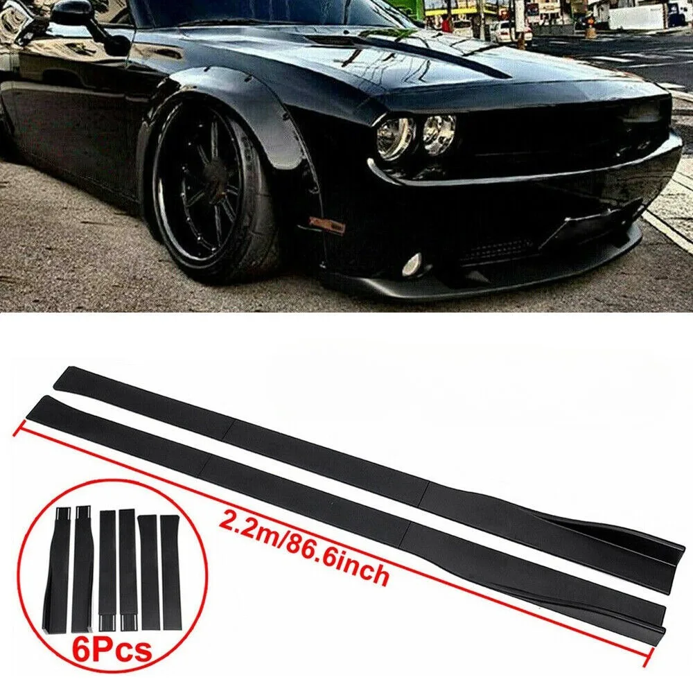 

For Dodge Charger RT SRT SXT 15-20 86.6'' Side Skirts Rocker Panel Lip Splitter United States