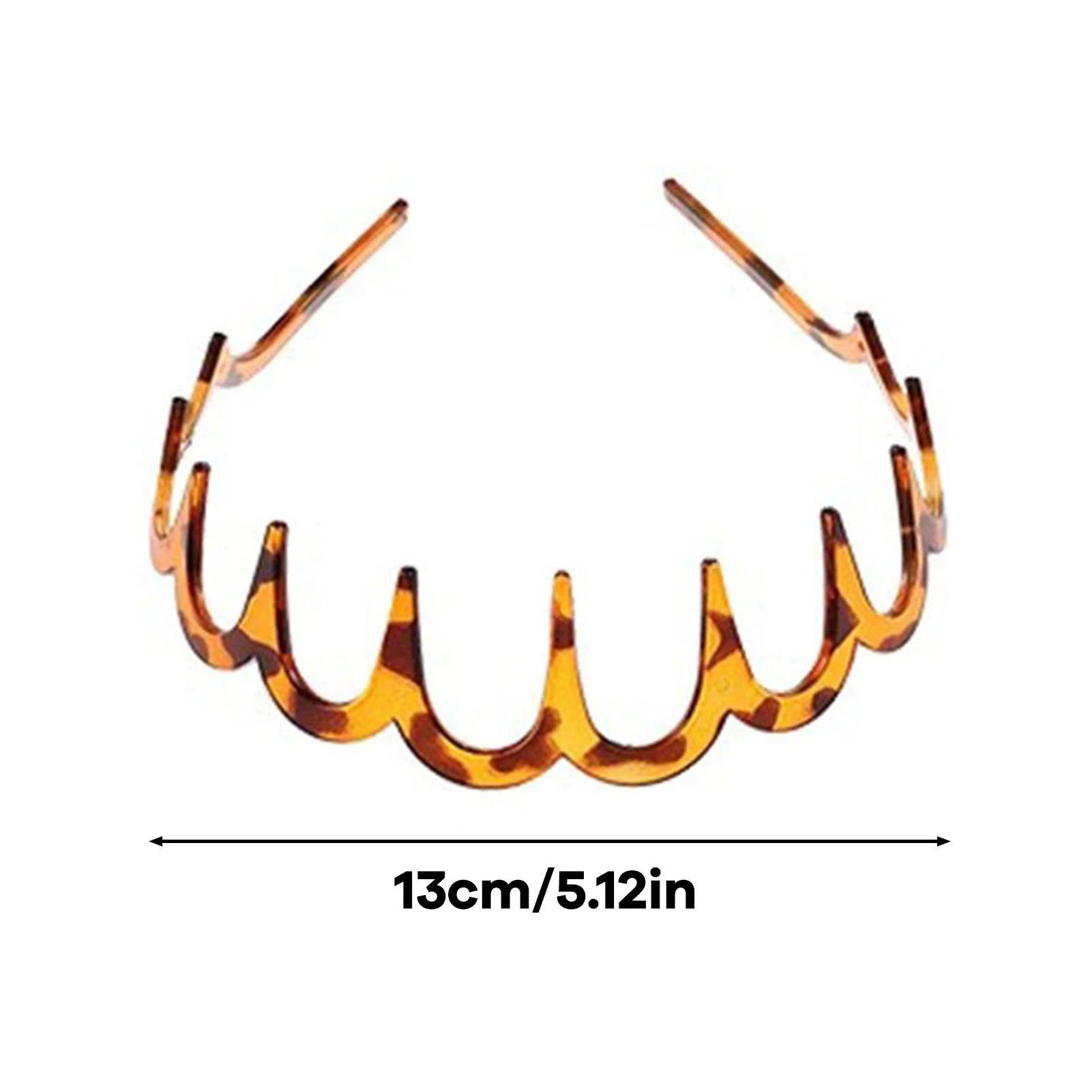Headband Acrylic Wavy Anti-Slip Hair Hoop Non-Slip High Top Design for Face Washing Makeup Skin Care Daily Beauty Accessory