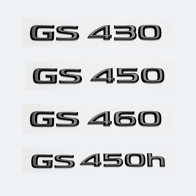 For Lexus GS200t GS250 GS300 GS350 GS430 GS460 GS450h HYBRID Rear Trunk  Logo Glossy Black ABS Emblem Retrofit Upgrade Letter - AliExpress