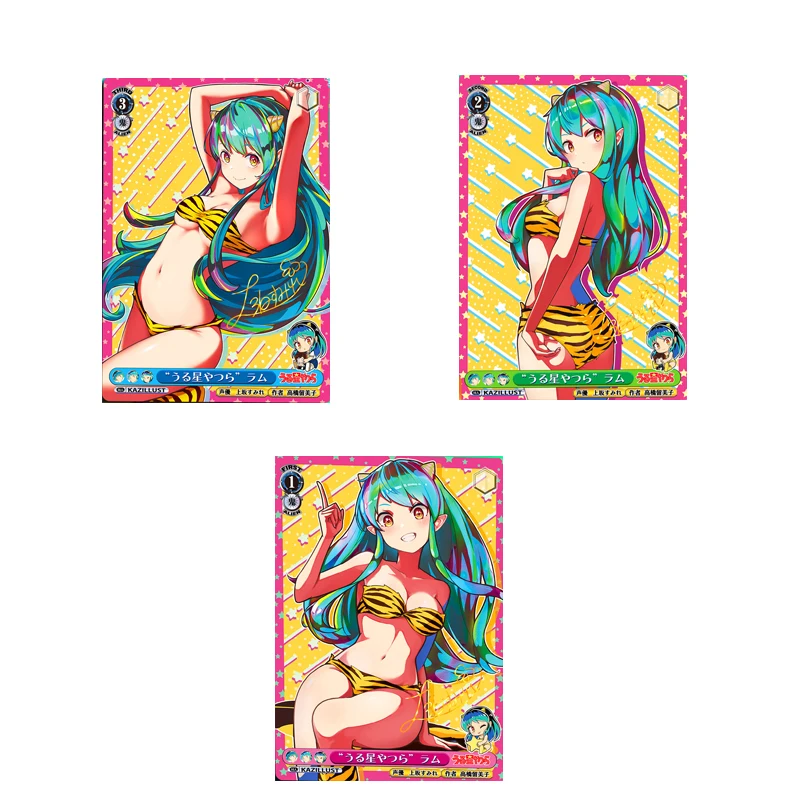 

Japanese Anime Goddess Story Urusei Yatsura Ram Moroboshi Ataru Diy Homemade Collectible Card Christmas Birthday Gift