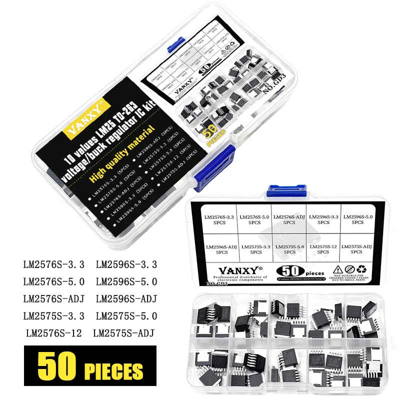 Piezas de 10 LM2596S-ADJ, TO263, LM2596-ADJ TO-263, LM2596S-5.0, LM2596-5.0, LM2596S-3.3, LM2596-3.3, LM2576S-3.3