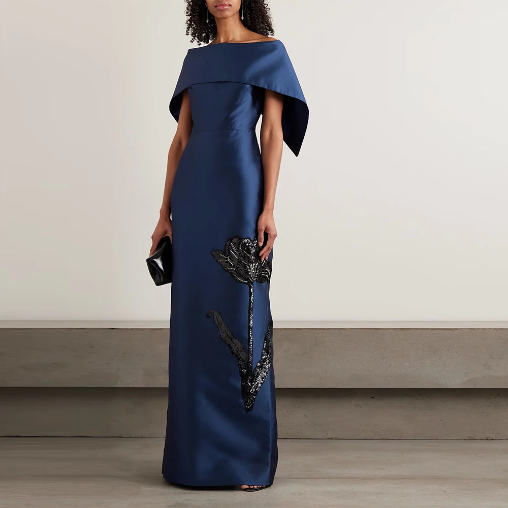 Vestido de noche con lentejuelas color champán para boda, vestido formal de fiesta, vestido saudí de manga larga, vestido de graduación hasta el suelo