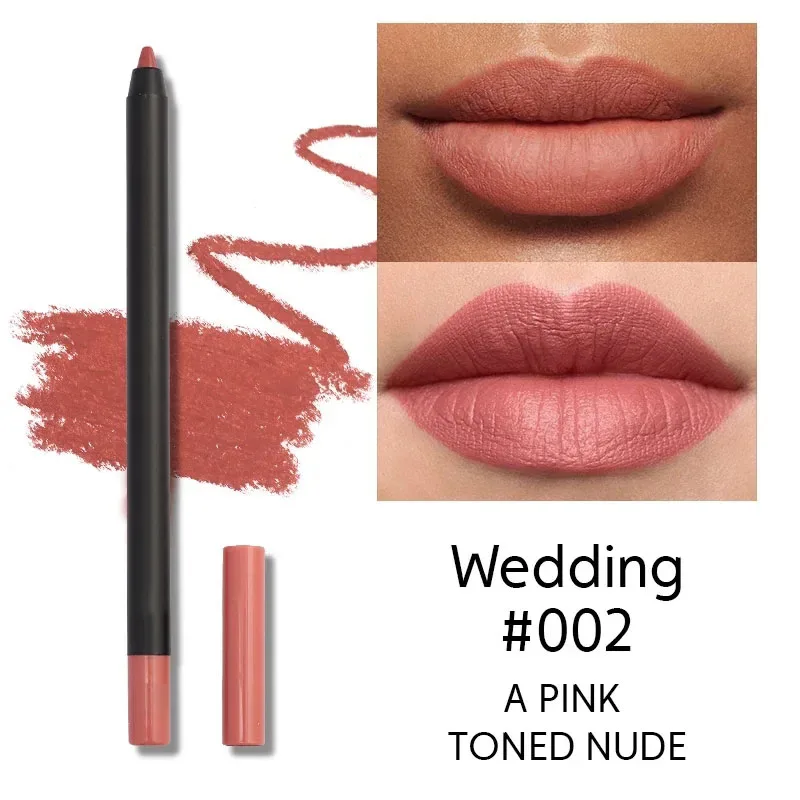 Matte Lipliner Pencil Nude Velvet Lipstick Moisturizing Waterproof Non-stick Cup Long Lasting Color Rendering Lipliner 12 Color