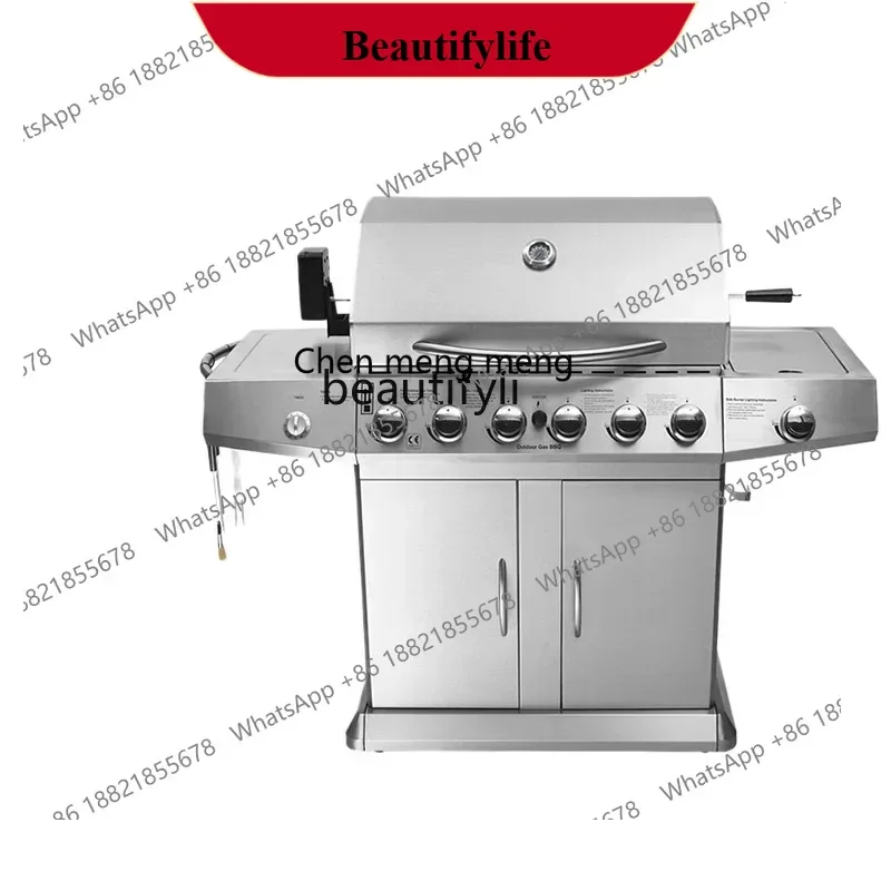 

D178 High-grade stainless steel grill, gas grill, outdoor courtyard villa garden for more than 10 people