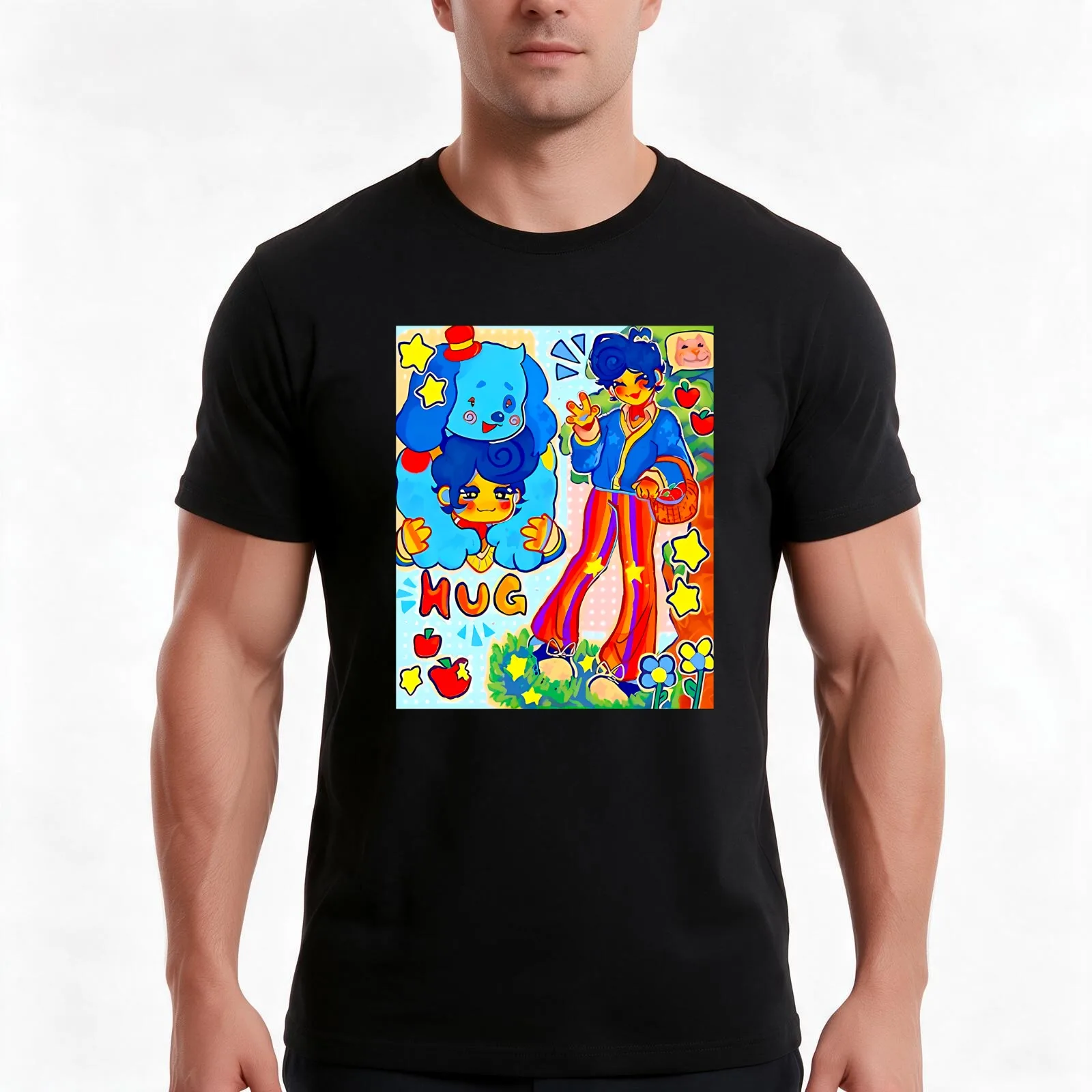 Wally Darling T-Shirt, Summer Casual Cotton Tee, Oversized Streetwear Tops, Vintage Graphic Print, Loose Fit Short Sleeve
