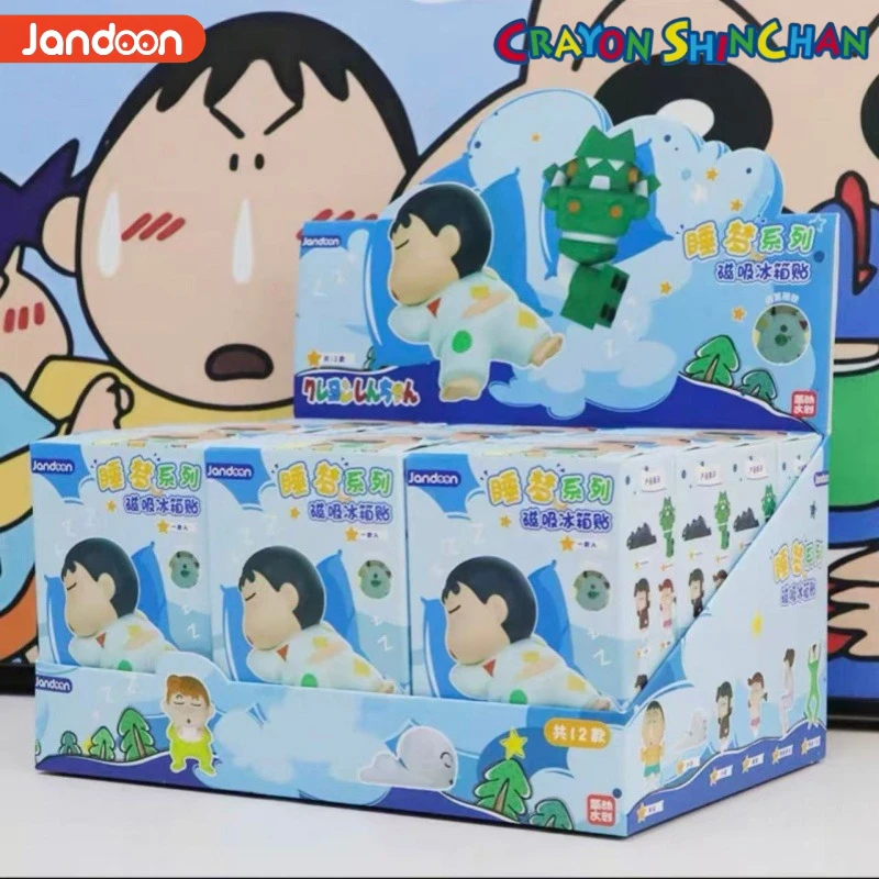

Crayon Shin Chan Sleeping Fridge Magnet Blind Box Cartoon Doll Mystery Box Anime Figurine Desktop Ornament Birthday Gift