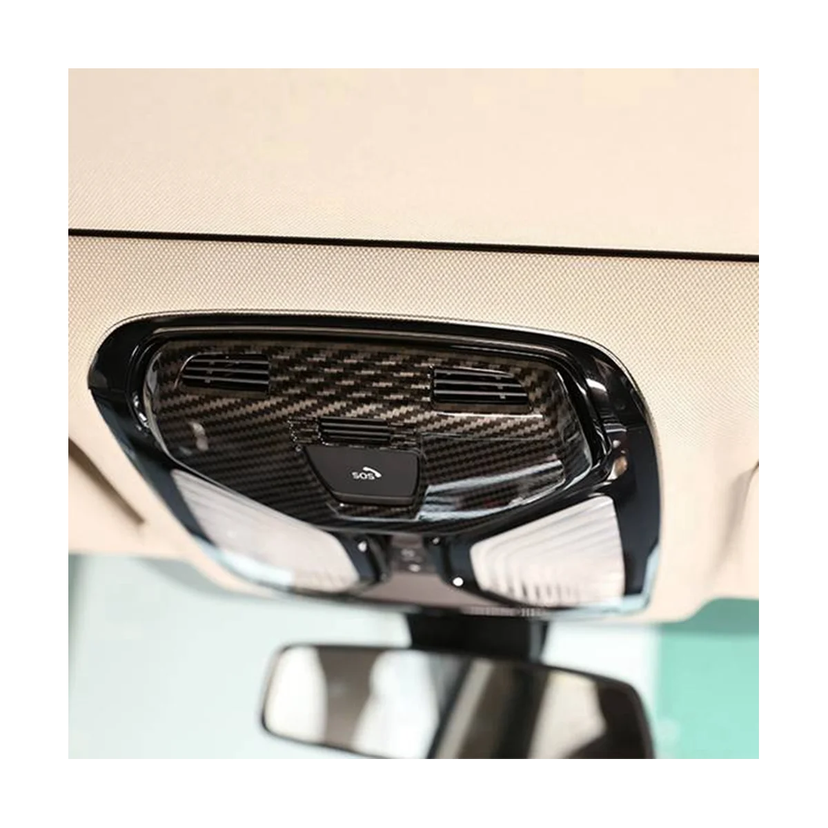 Carbon Fiber Front Reading Light Panel Cover Trim for BMW 5 6 Series GT/X3/X4 X5 G30 Car Interior Sticker Accessories