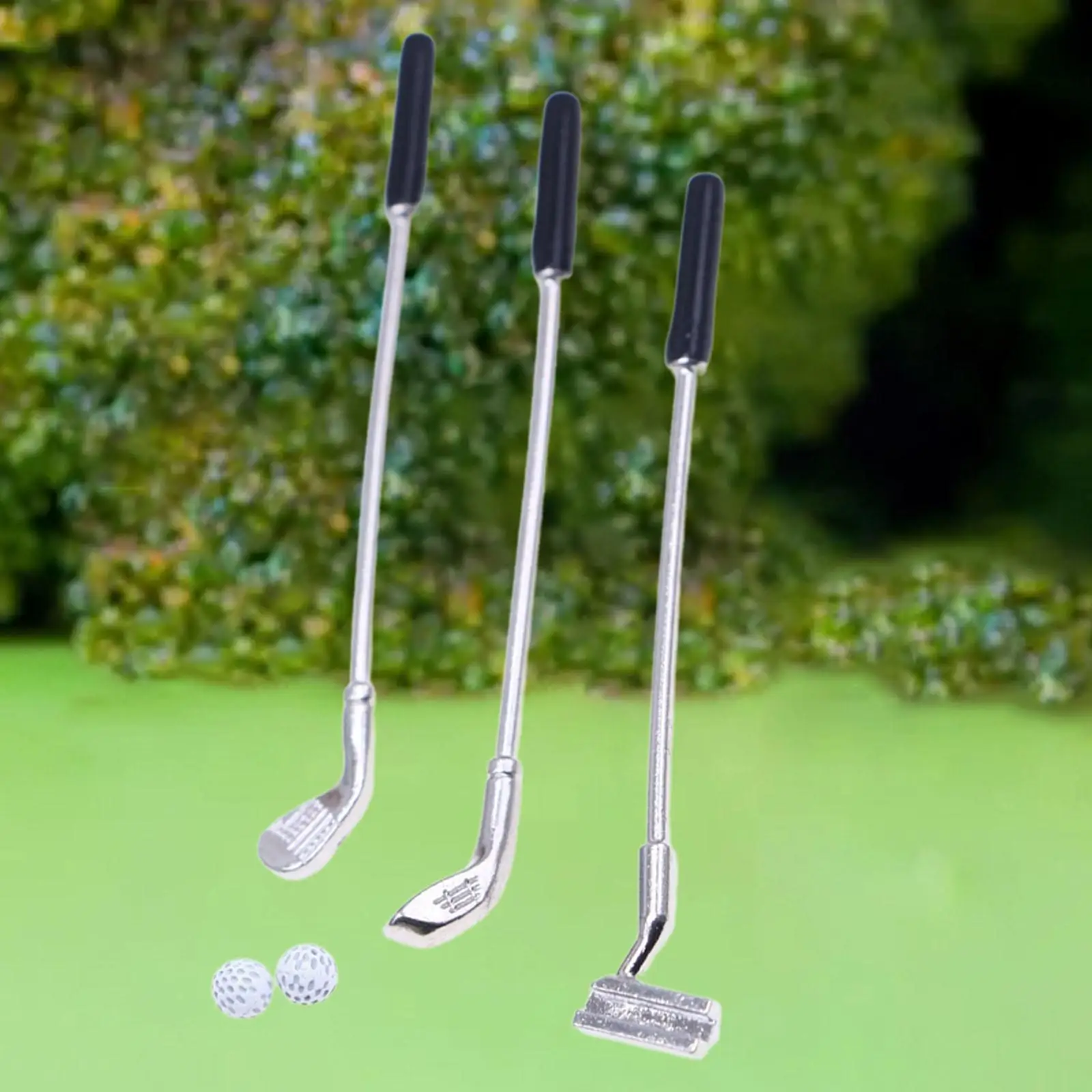 Modelo de palos de golf en miniatura 1/12, accesorios de golf en miniatura,