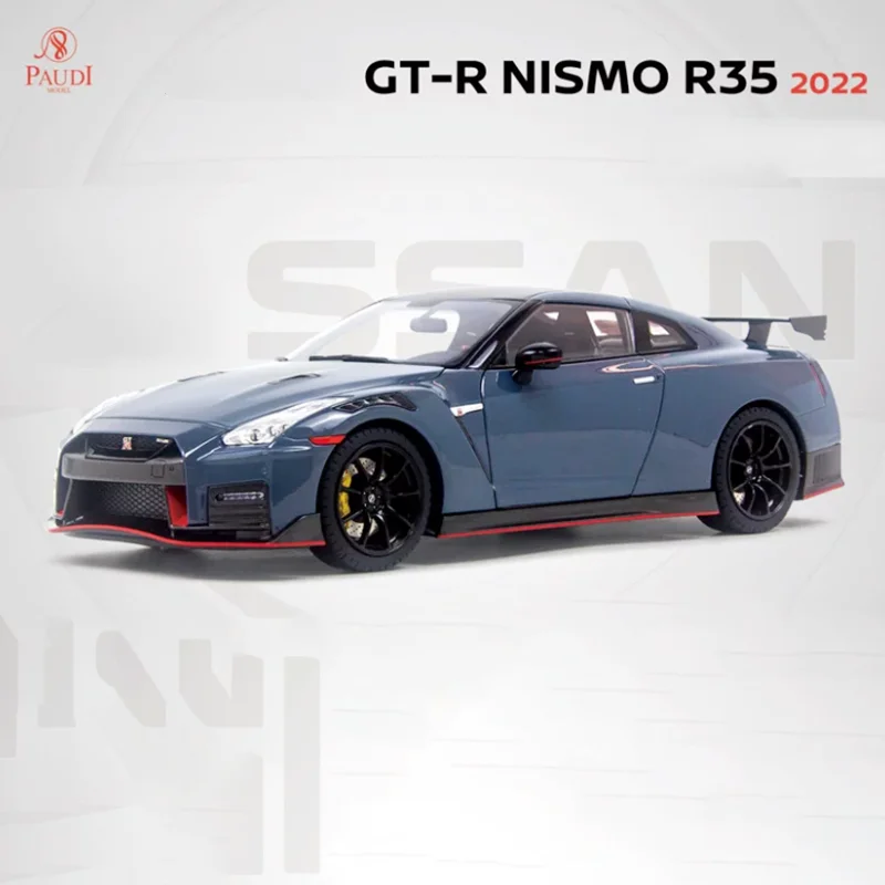 Pudi Diecast 1:18 Scale GTR R35 2022 Alloy Simulation Car Model Collection Souvenir Gift Toy Static Display Ornament