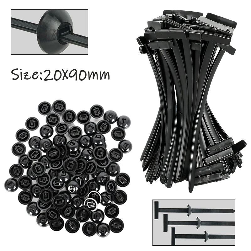 

Buckles Nylon Cable Ties Car Fenders Trunk Engine Guard Panel Auto Fastener Screw Replacement Clip Wire Management Tools