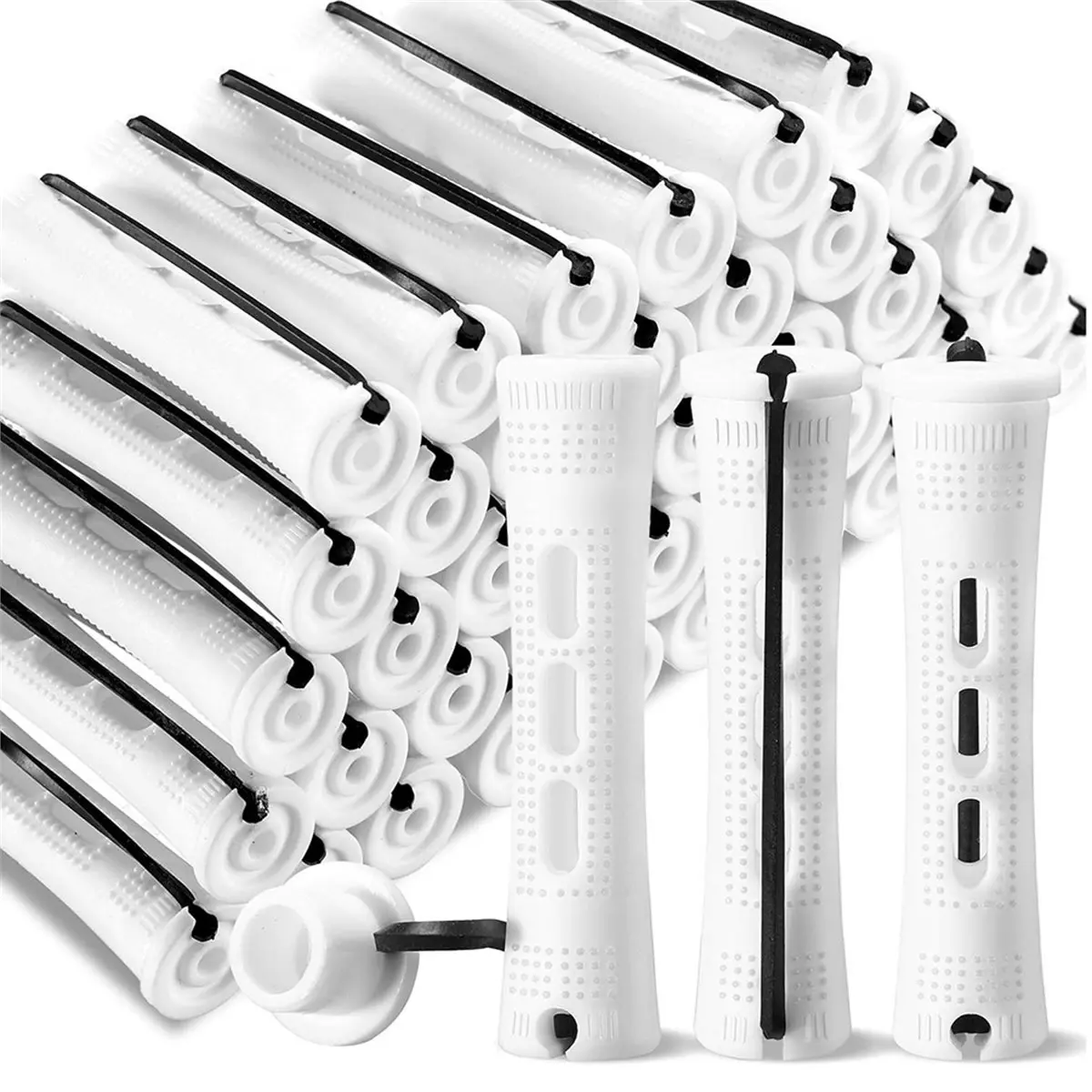 [NEW] Short Perm Rods for Natural Hair ,Non Slip Plastic Cold Wave Kit,0.63 Inch for Hairdressing Styling Tool 100 Pcs