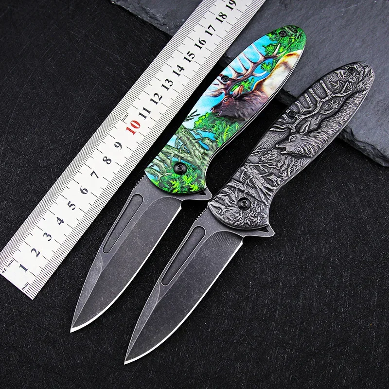 

Camping Hunting Folding Blade Knife for Men High Hardness Portable Tactical Outdoor Survival Pocket Knives Fishing Relief Handle