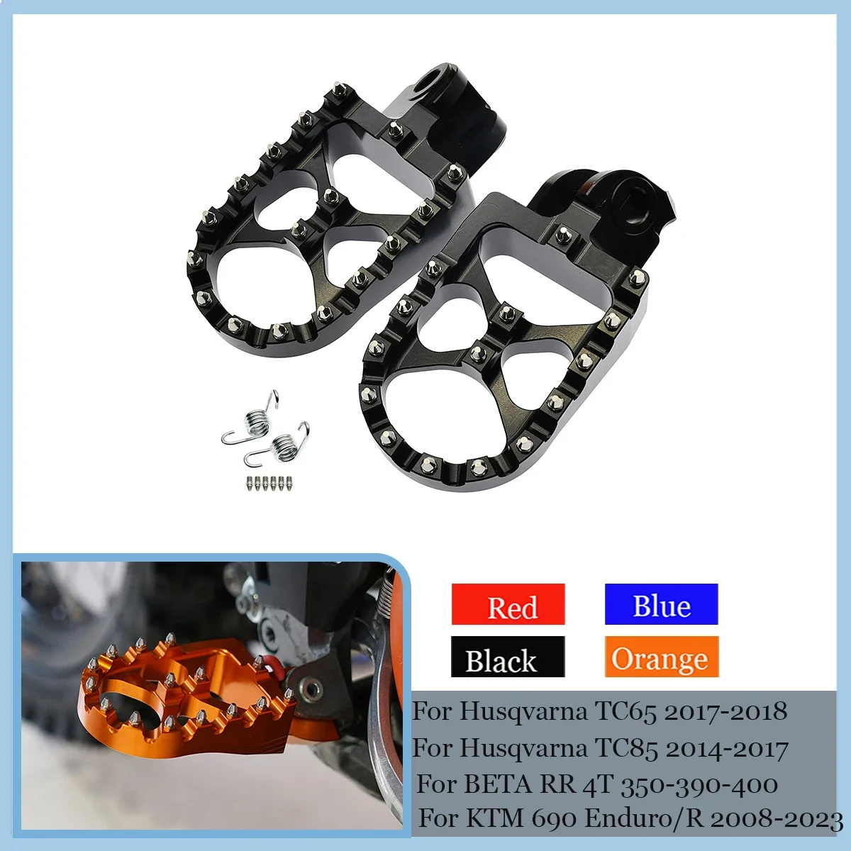 

Motorcycle CNC Foot Pegs Rests Pedals Footpegs For HONDA CR CRF 125R 150R 250R 250X 450R 450X 250RX 450RX 250F 450L MX Dirt Bike