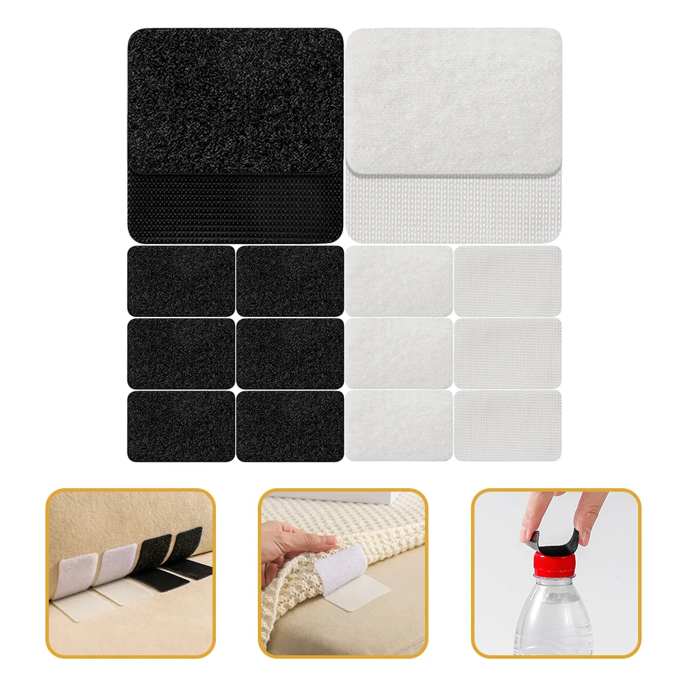 50 Pairs Bed Sheet Stickers Floor Mat Non-skid Pad Rug Tape Carpet Washable Mattress Anti-slip Nylon Sofa Cushion Non-slip