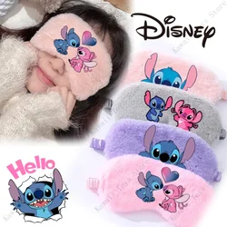 Disney Stitch Eye Masks peluche Cartoon Sleeping Blindfold Soft Cute Nap Shade Rest Eyepatch Travel Sleep Eye Band regali di compleanno