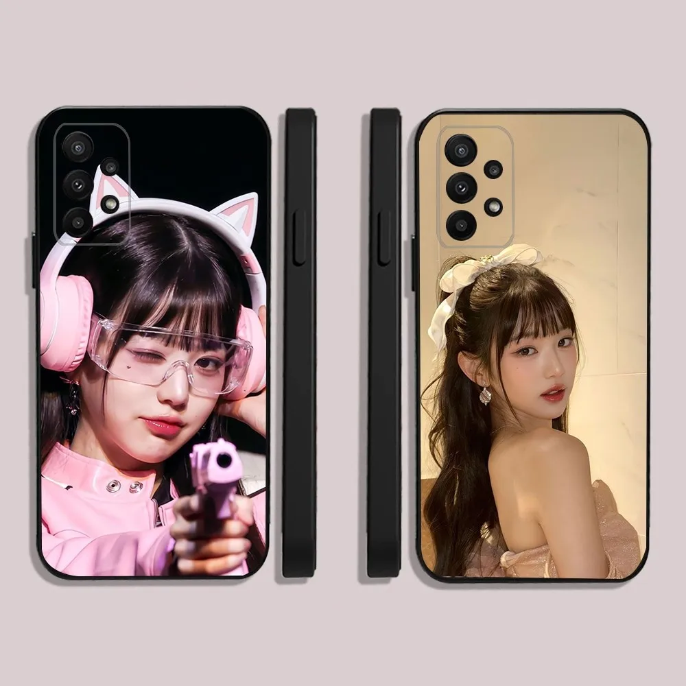 

Wonyoung I-Ive Phone Case For Samsung S24,23,22,30,21,10,9,Ultra,Plus,Lite,FE,5G Black Soft Case