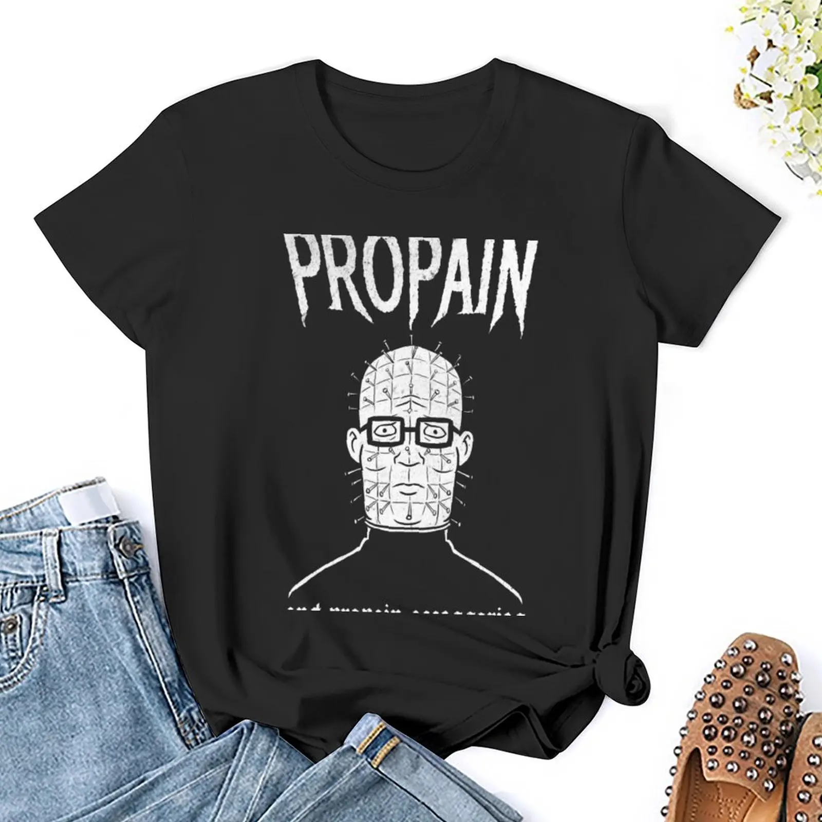 Propain-Camisetas personalizadas para mulheres, peso pesado, ajuste solto, Lady Clothes, tamanhos personalizáveis