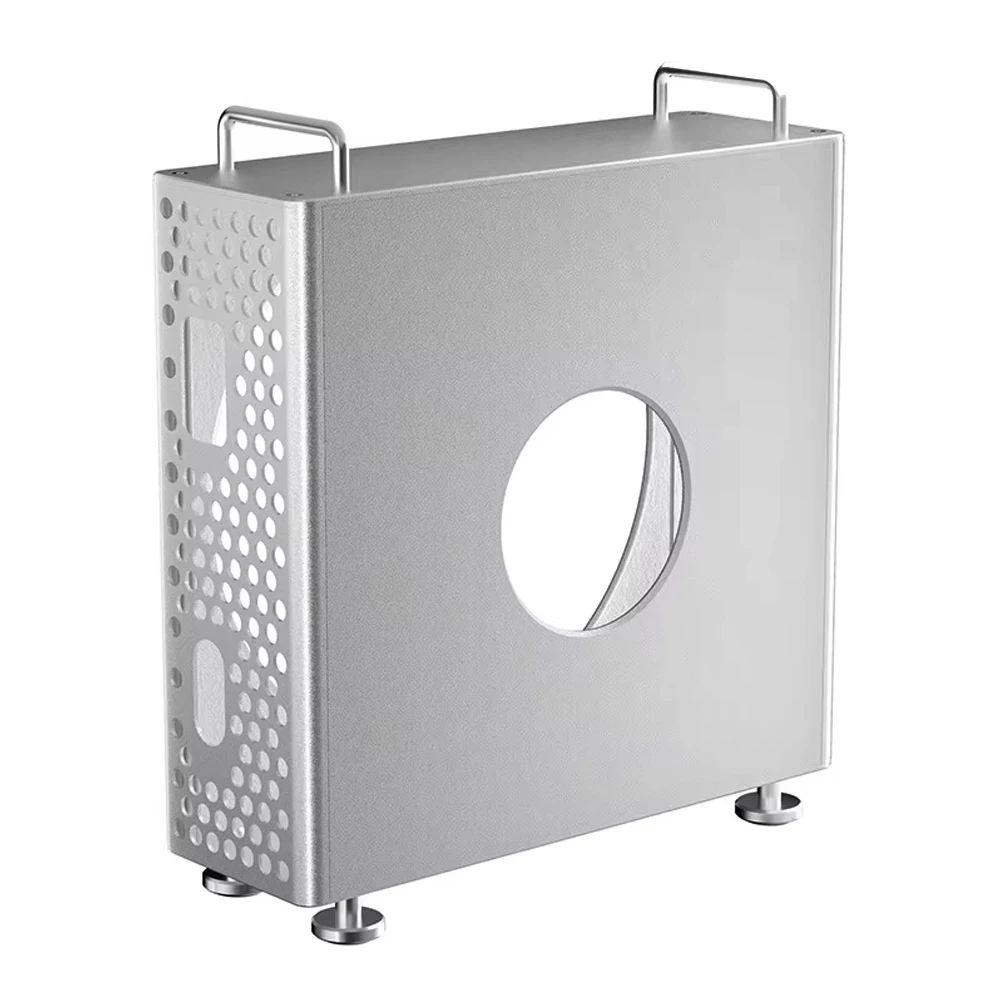 Aluminum Alloy Stand Holder Cooling Mount for Mac Mini M4/M4 Pro PC, Desktop Protective Bracket, Anti-Slip & Cooling Accessories