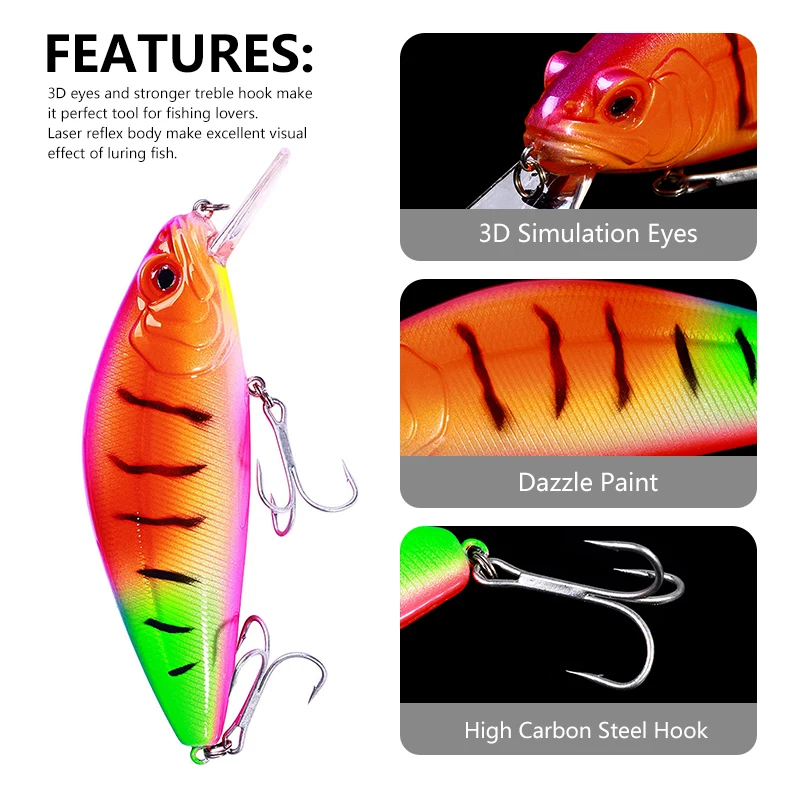 Señuelo Minnow Hundimiento Lento Mar Lanzamiento Largo - imagen 5