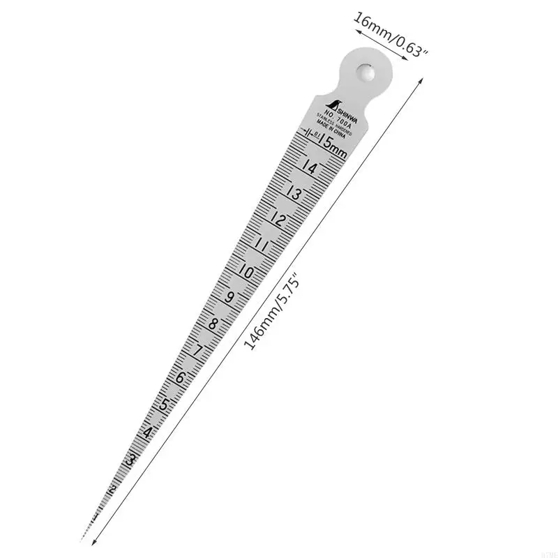 37me 테이퍼 게이지 0-15mm 스테인레스 스틸 테이퍼 용접 게이지 인치 및 메트릭 필러