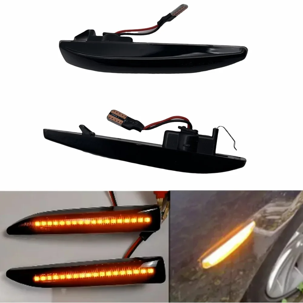 

Для BMW 7 серии E65 E66 E67 E68 2002 2003 2004 2005-2008 Боковой повторитель автомобиля Динамический светодиодный указатель поворота Боковые габаритные огни