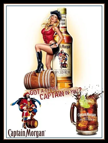 CAPTAIN SEXY PIN UP   Retro Metal Plaque/Sign, Pub, Bar, Man Cave,