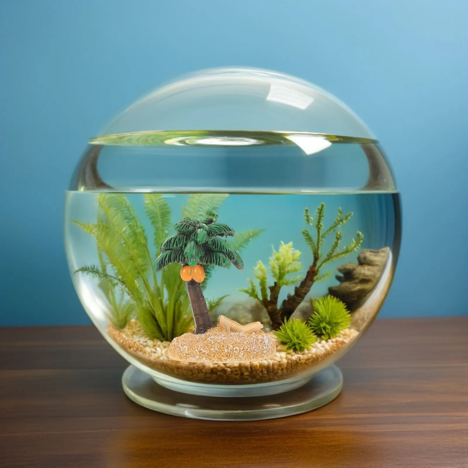 

Набор из 5 искусственных мини-пальм в средиземноморском стиле, имитация кокосовых пальм из смолы, для аквариумов и настольных микроландшафтов