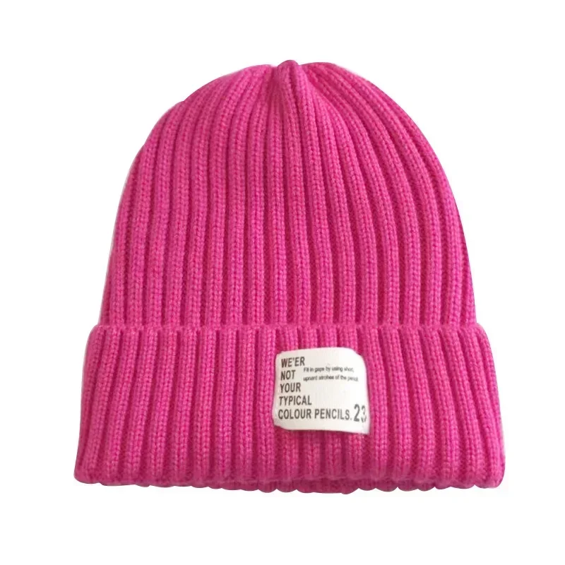 Gorro de invierno para bebé, gorro bonito de Color caramelo a la moda, gorro de punto cálido de ganchillo para niños de 0 a 2 años, gorro para niños