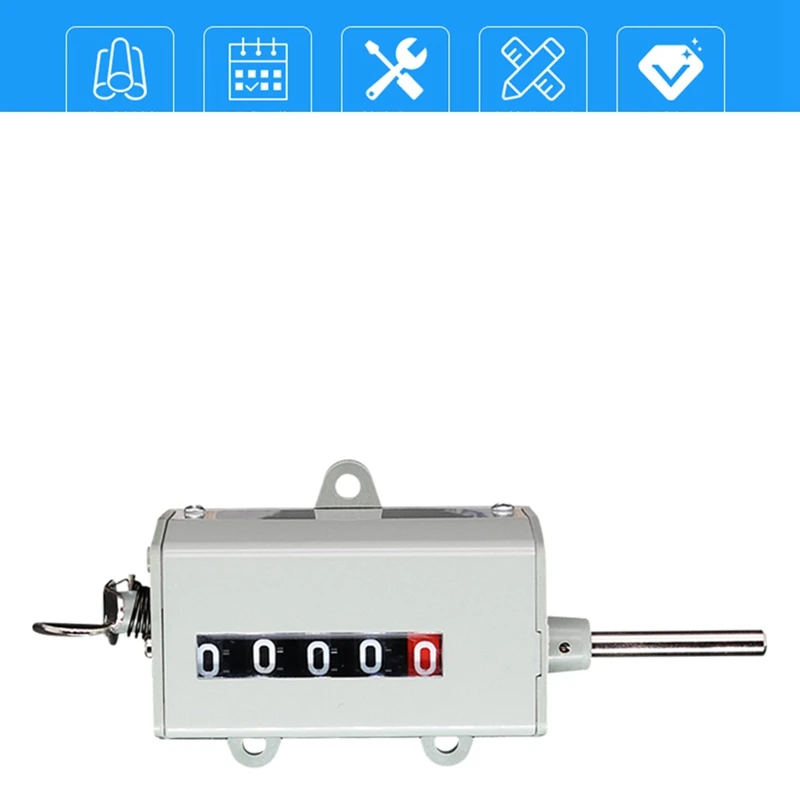 Digital Punch Counter, 5 Dígitos, Mecânica Rotativa Speed Meter, Totando, Resettable, Puxar