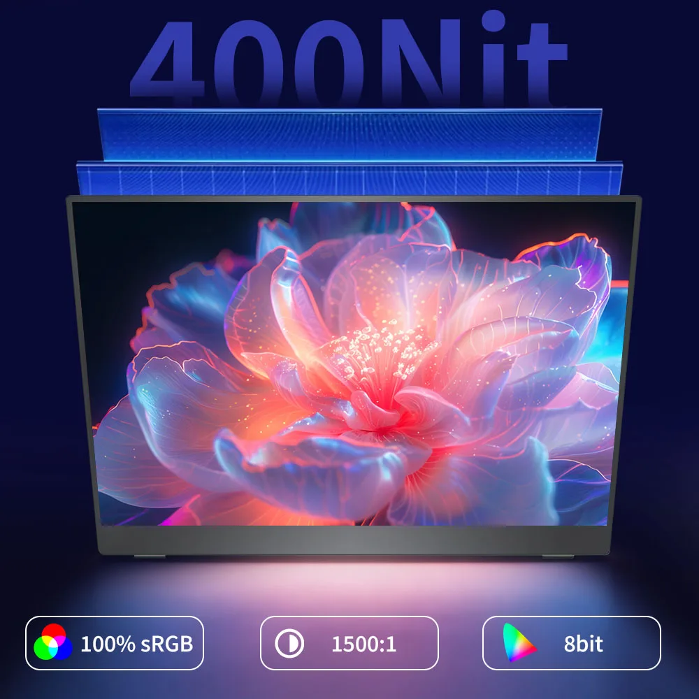 13.3 Inch Portable Monitor 2.5K 300NIT 8bit IPS HD Display screen Can be used with laptop PS4/5 Swicth Xbox