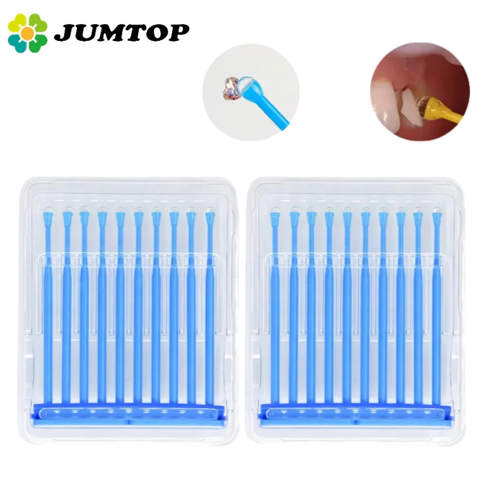 

Disposable Dental Applicator Sticks 10Pcs Precision Adhesive Tips for Crown Veneer Cementation in Porcelain Restoration