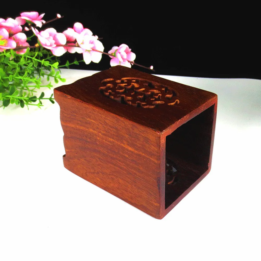 1Pcs Eco Friendly Wooden Pencil Holder Heavy Duty Desktop Organizer Compact Lightweight Desk Storage Box for Students Teachers