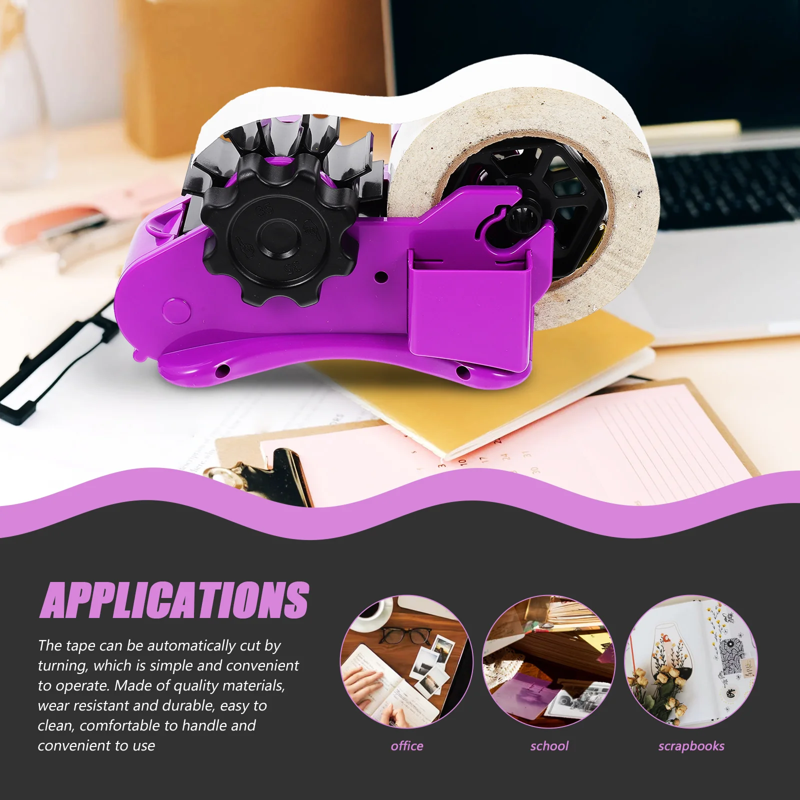 Tape Holder Desktop Dispenser Cutting Tool Heat Office for Sublimation Practical Multi-function