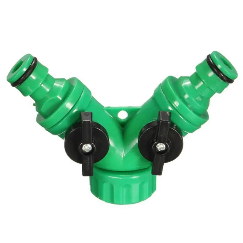 1-20PCS 1/2 3/4 Thread 2-way Tap Hose Water Splitter Garden Tap Y Splitter Watering Fittings Adjustable Switch Joints