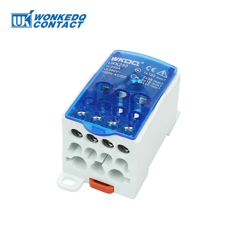 1Pc UKK250A UKK-250A Junction 1 In 11 Out Universal Wire Electrical Connector Din Rail Terminal Block Power Distribution Box