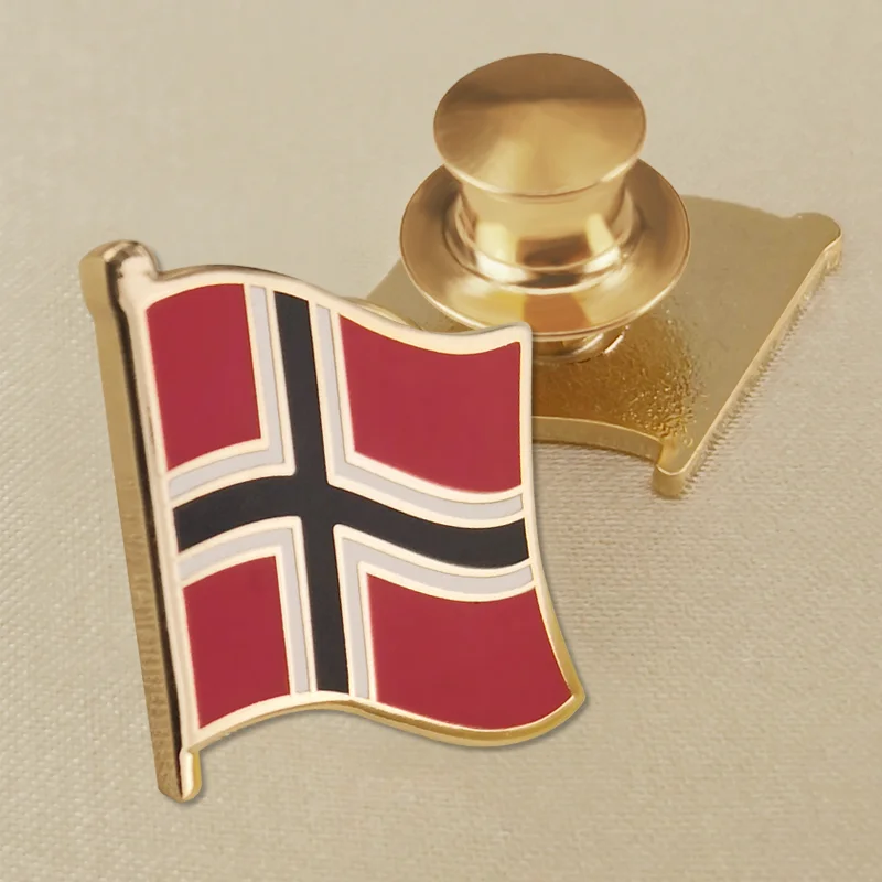 Norway National Flag Lapel Pins Country Badges
