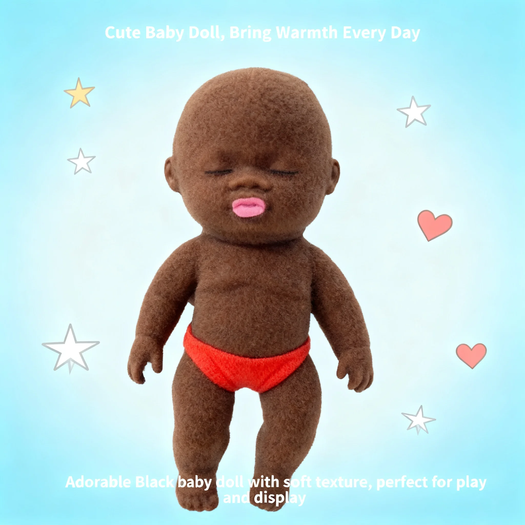 Natasha Squishy Doll Stress Relief Sensory Toy Fidget Black Decompression Cartoon Figure
